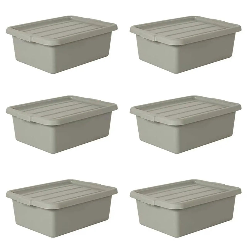 6-Pack 20" x 15" x 7" 9 Gallon Meat Lugs with Lids