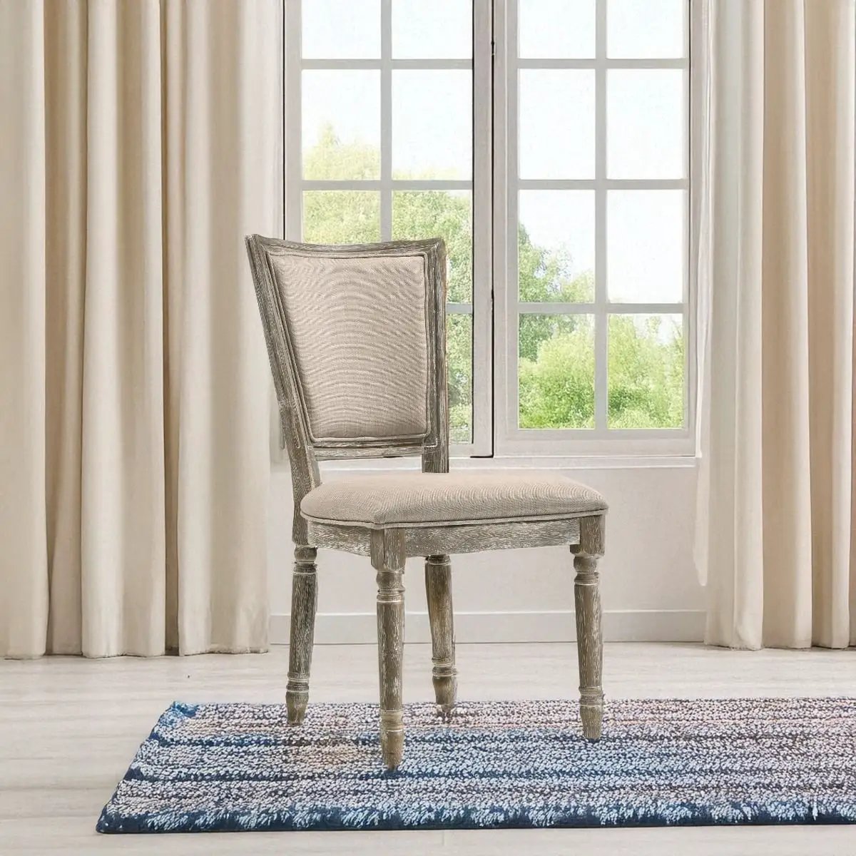 Gabrian - Fabric Side Chair (Set of 2) - Two-Tone Beige & Reclaimed Gray by Unique Piece Furniture