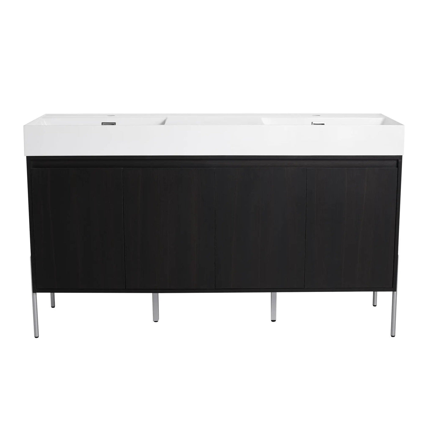 Freestanding Bathroom Vanity With Resin Sink And Storage Cabinet by HouseOfZazla