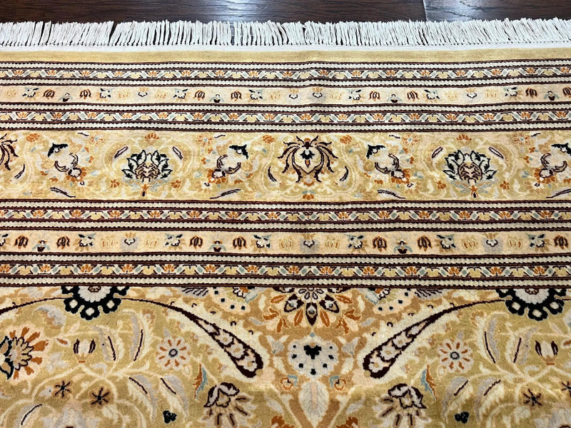 Pak Persian Rug 8x10, Wool Hand Knotted Vintage Carpet, Safavieh Rug, Gold Tan, 270 KPSI by Jewel Rugs