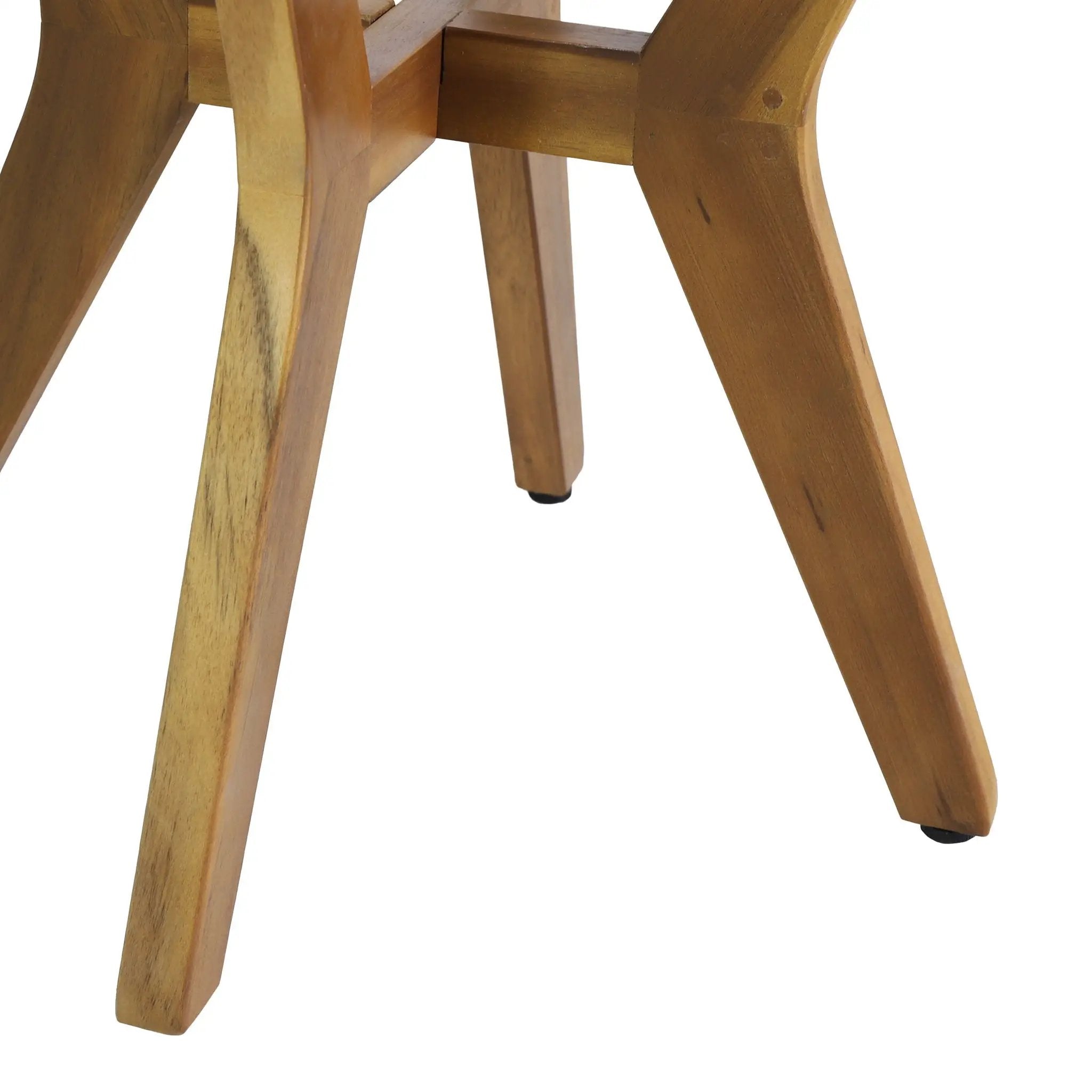 Yukon Contemporary Side Table with Lightweight Concrete Top and Acacia Wood Frame - Gray by HouseOfZazla