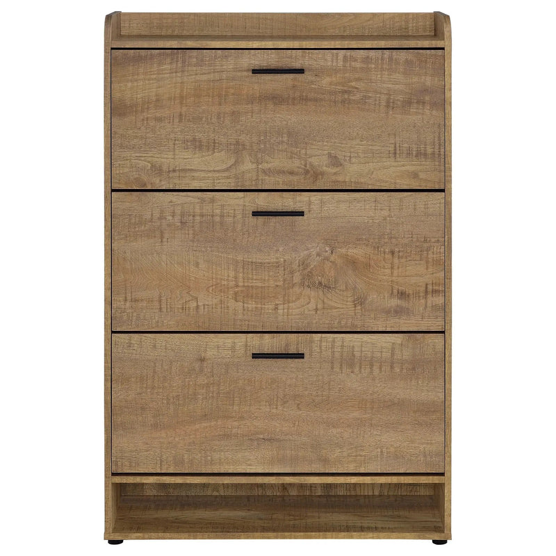 Denia 3-tier Engineered Wood Shoe Cabinet Mango by Unique Piece Furniture