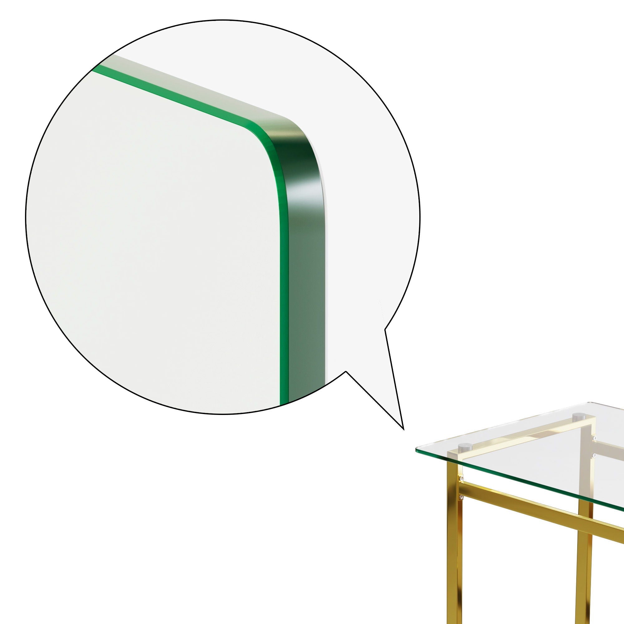 Modern Minimalist Rectangular Dining Table With Tempered Glass Top by HouseOfZazla