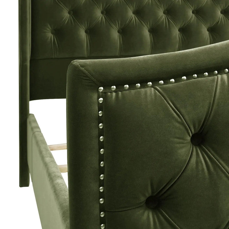 Marcella - Upholstered Shelter Headboard Bed Set by Unique Piece Furniture