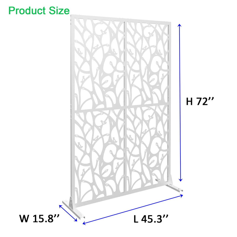 Metal Privacy Screens W3.8Ft x H6Ft Outdoor and Indoor Divider by HouseOfZazla