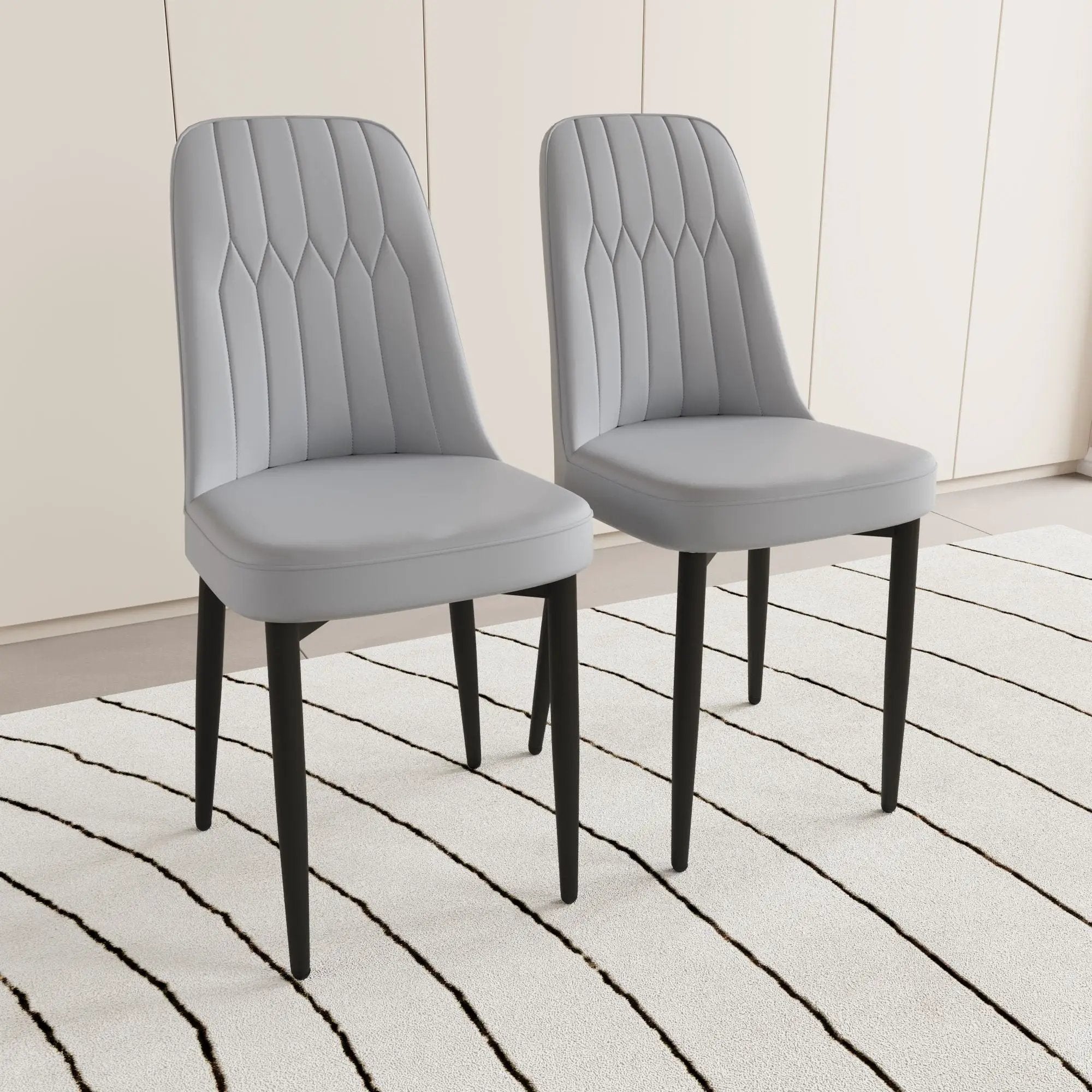 Modern Dining Chair With Cushions And Metal Legs by Unique Piece Furniture