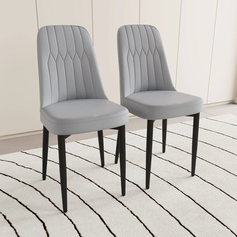 Modern Dining Chair With Cushions And Metal Legs by Unique Piece Furniture