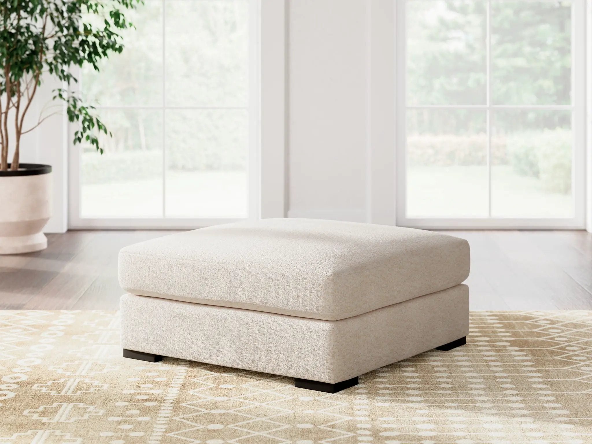 Donelson Creek - Oversized Accent Ottoman - Vanilla by Unique Piece Furniture