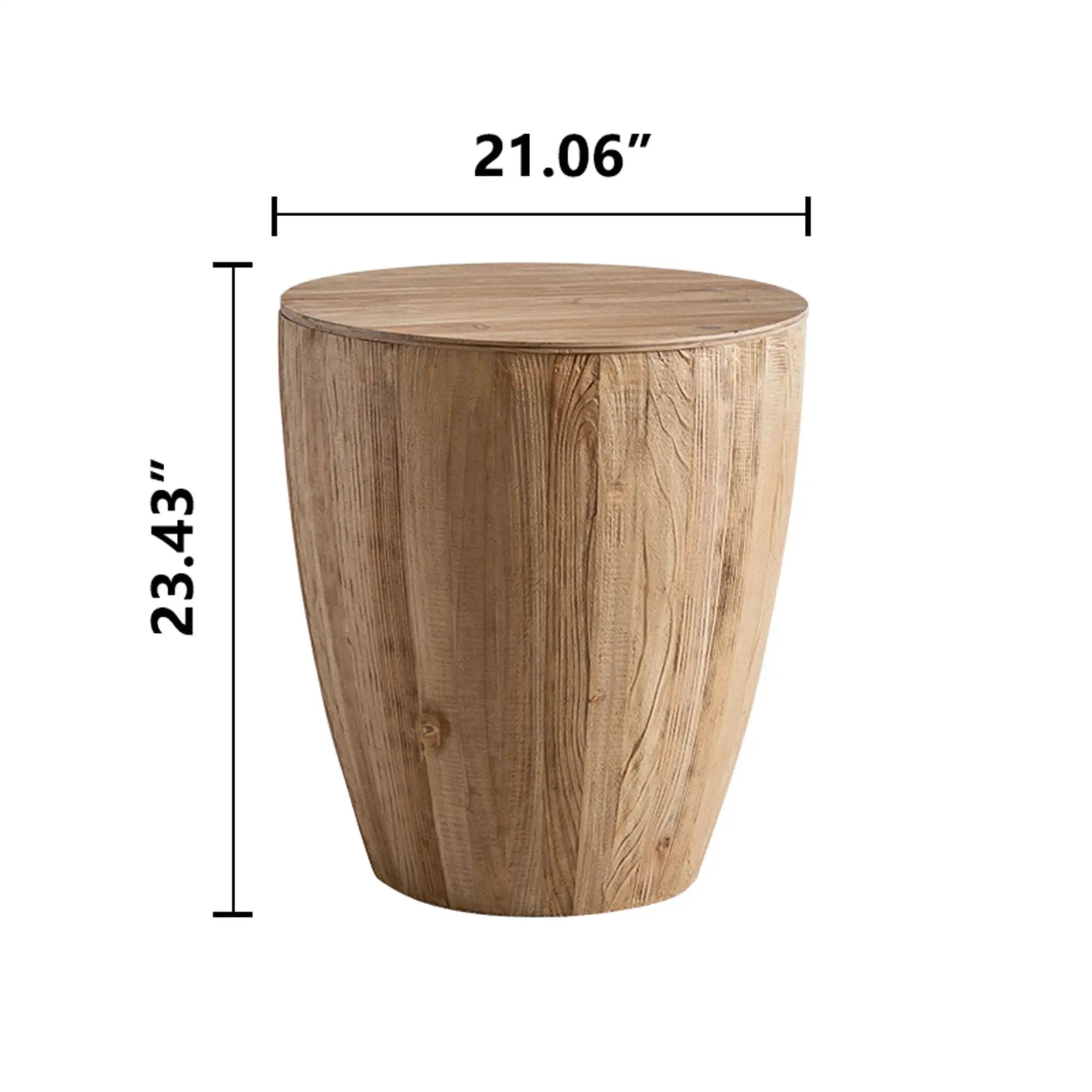 Vintage Style Barrel Coffee Table With Storage by Unique Piece Furniture