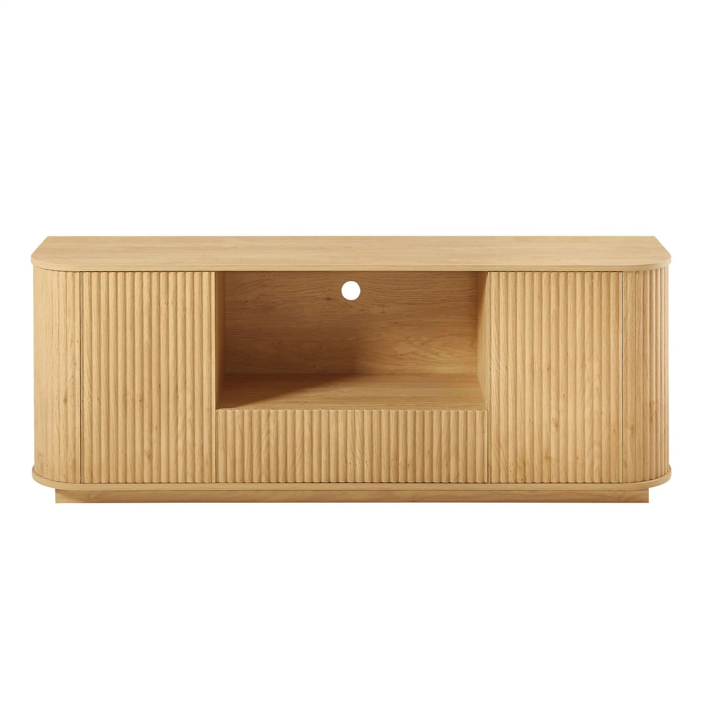 Modern Wavy TV Stand Rounded Sideboard With Storage Cabinet by Unique Piece Furniture