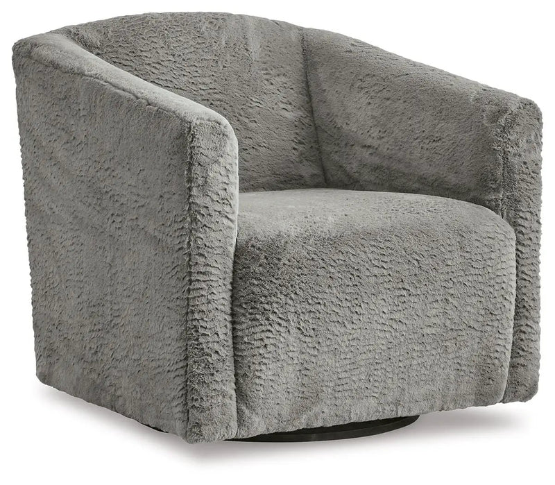 Bramner - Swivel Accent Chair - Charcoal by Unique Piece Furniture
