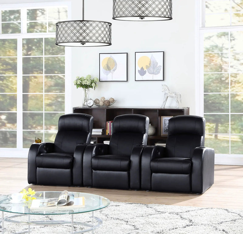 Cyrus 3-piece Upholstered Home Theater Seating by Unique Piece Furniture