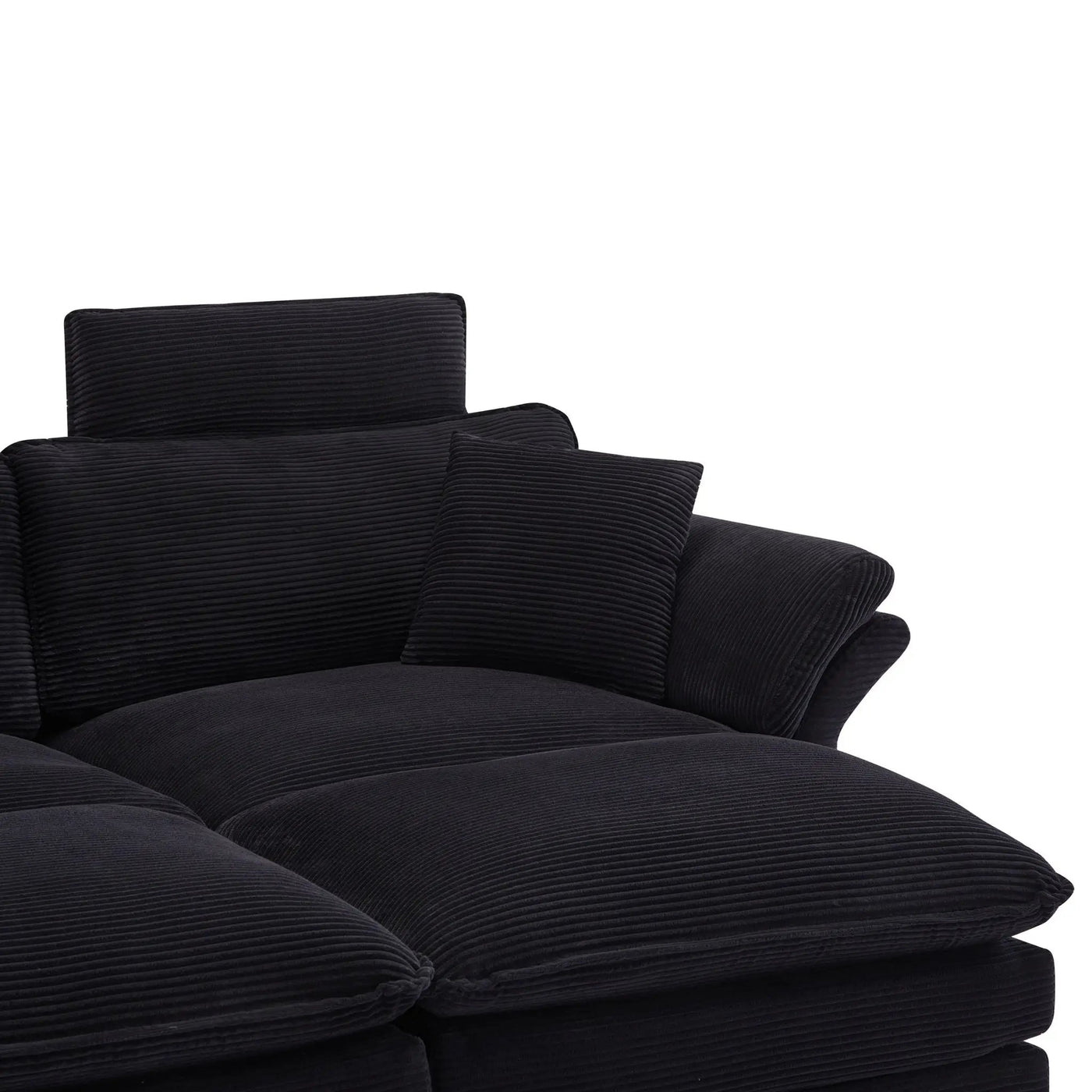 Modern Deep Seat Sectional Sofa With Ottoman by HouseOfZazla