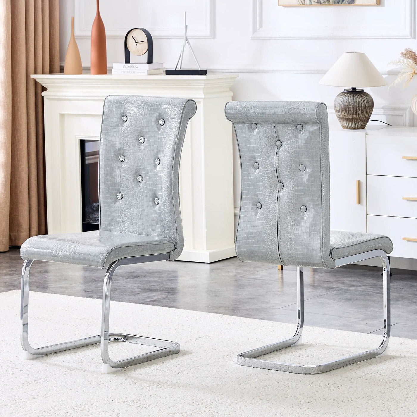 Elegant Design Upholstered Dining Chairs by Unique Piece Furniture