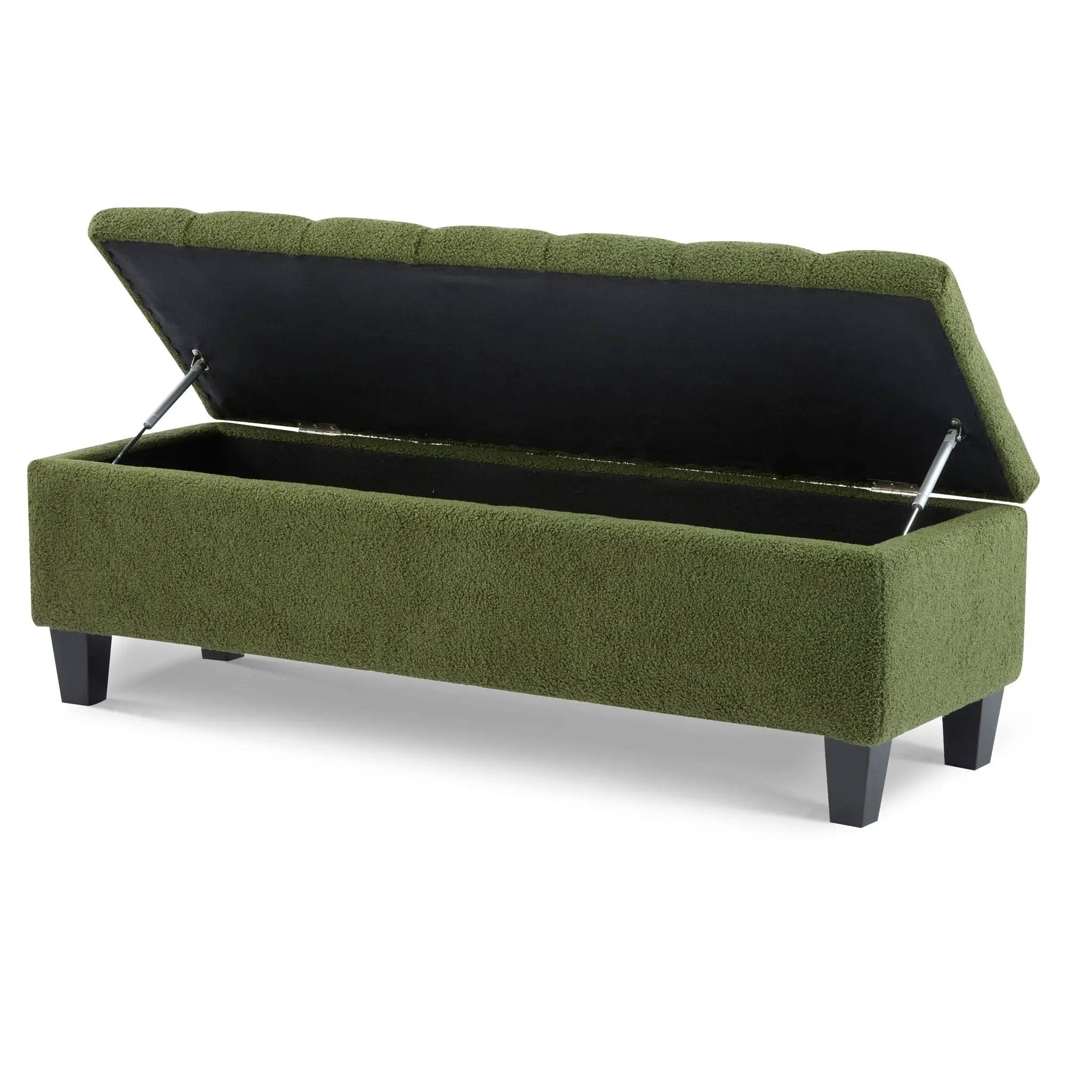 Ottoman Bench & Storage - Green by HouseOfZazla