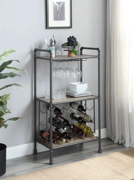 Brantley - Wine Rack - Antique Oak & Sandy Gray by Unique Piece Furniture