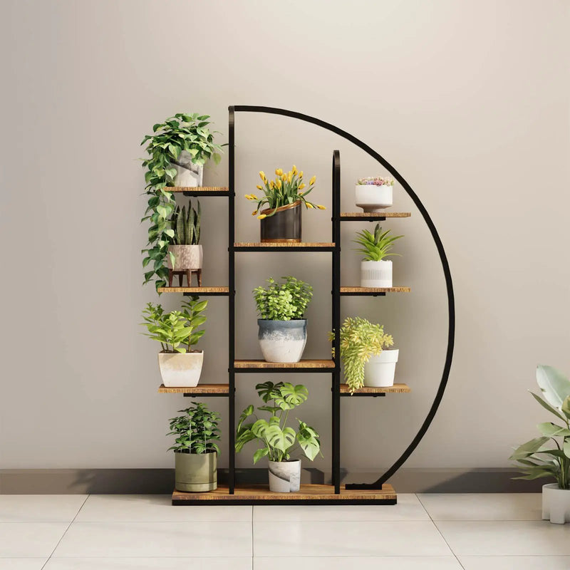 62.2 Inch Tall Metal Indoor Plant Stand with Grow Lights by HouseOfZazla