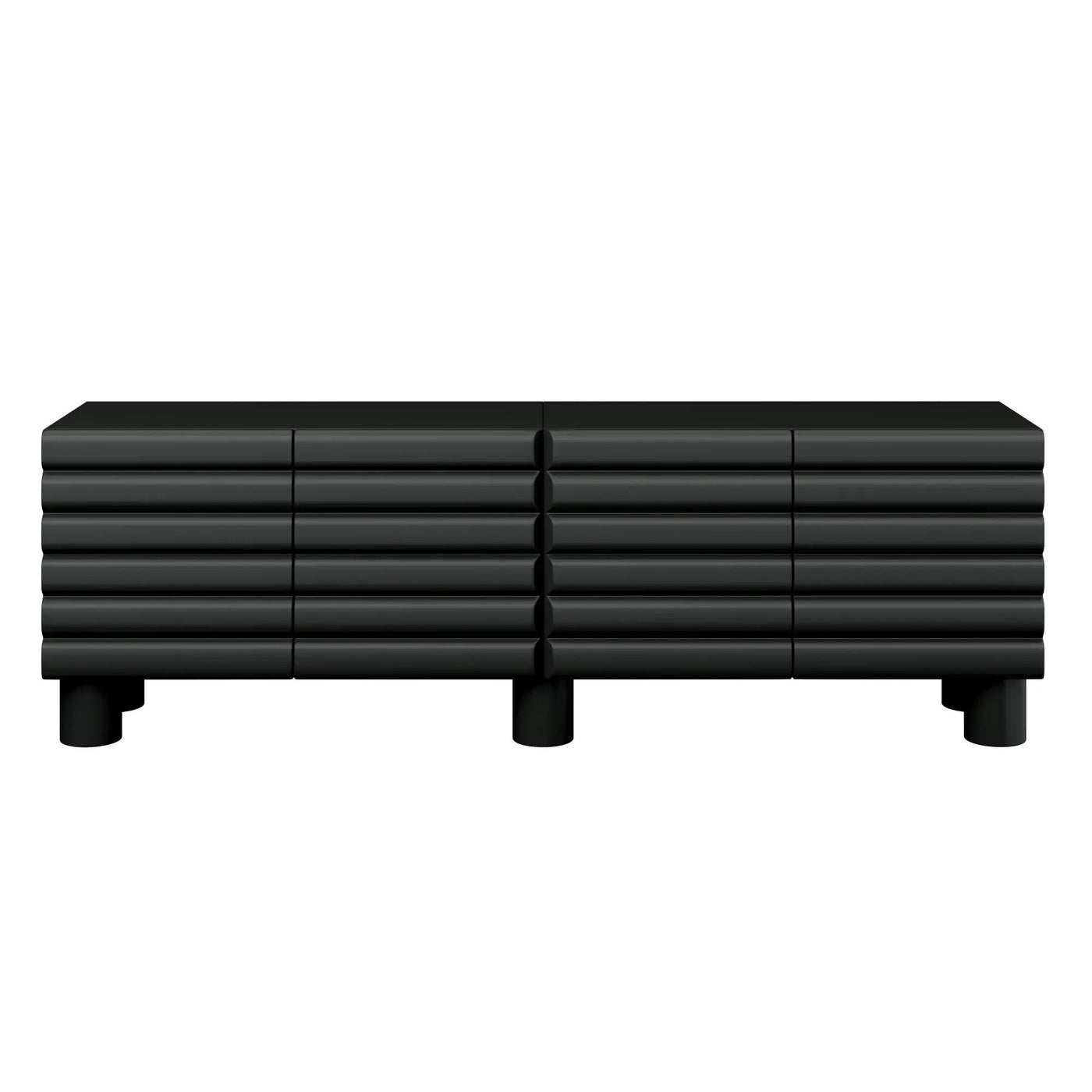 Stylish Thick Wavy Door TV Cabinet with Adjustable Shelves by HouseOfZazla