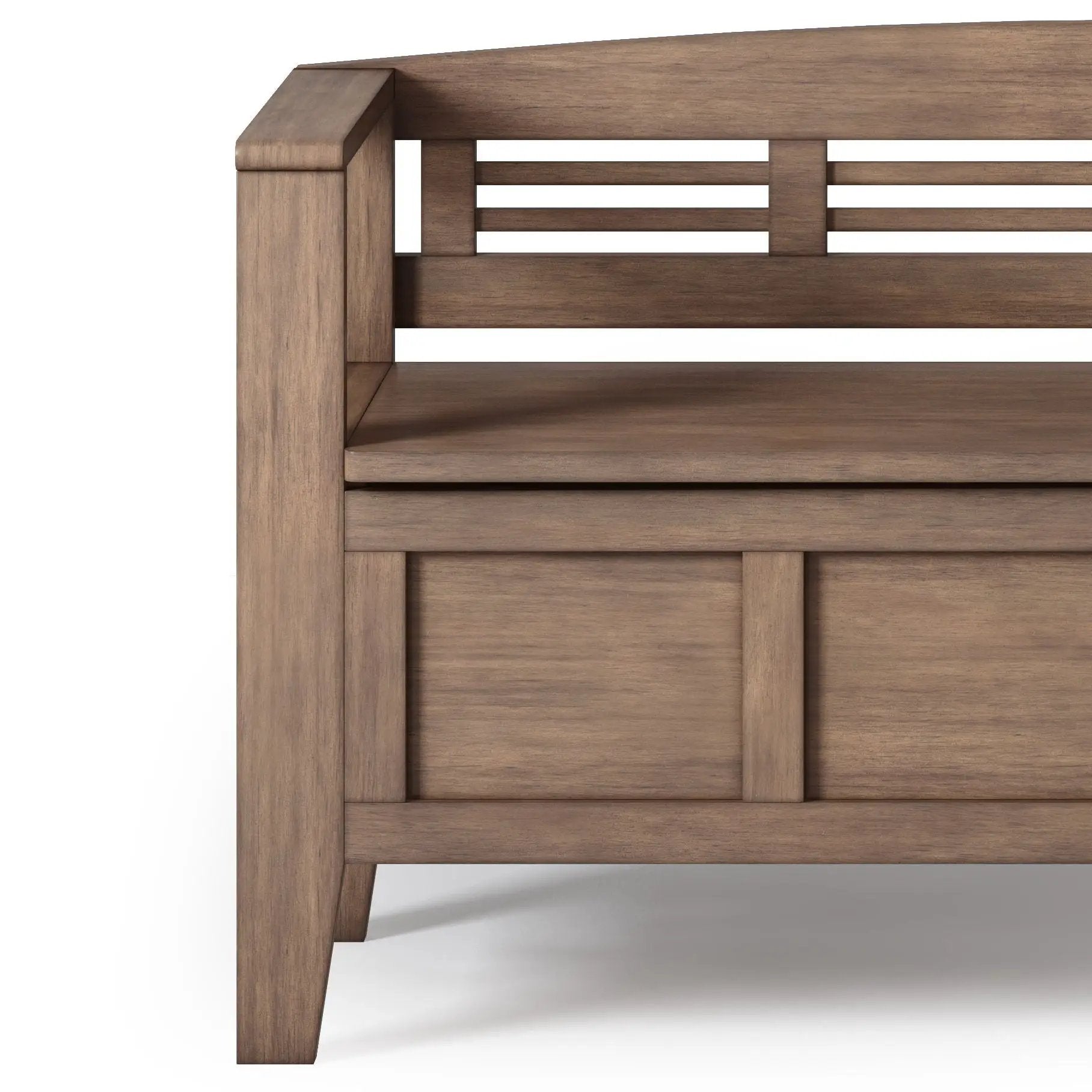Adams - Entryway Storage Bench - Rustic Natural Aged Brown by Unique Piece Furniture