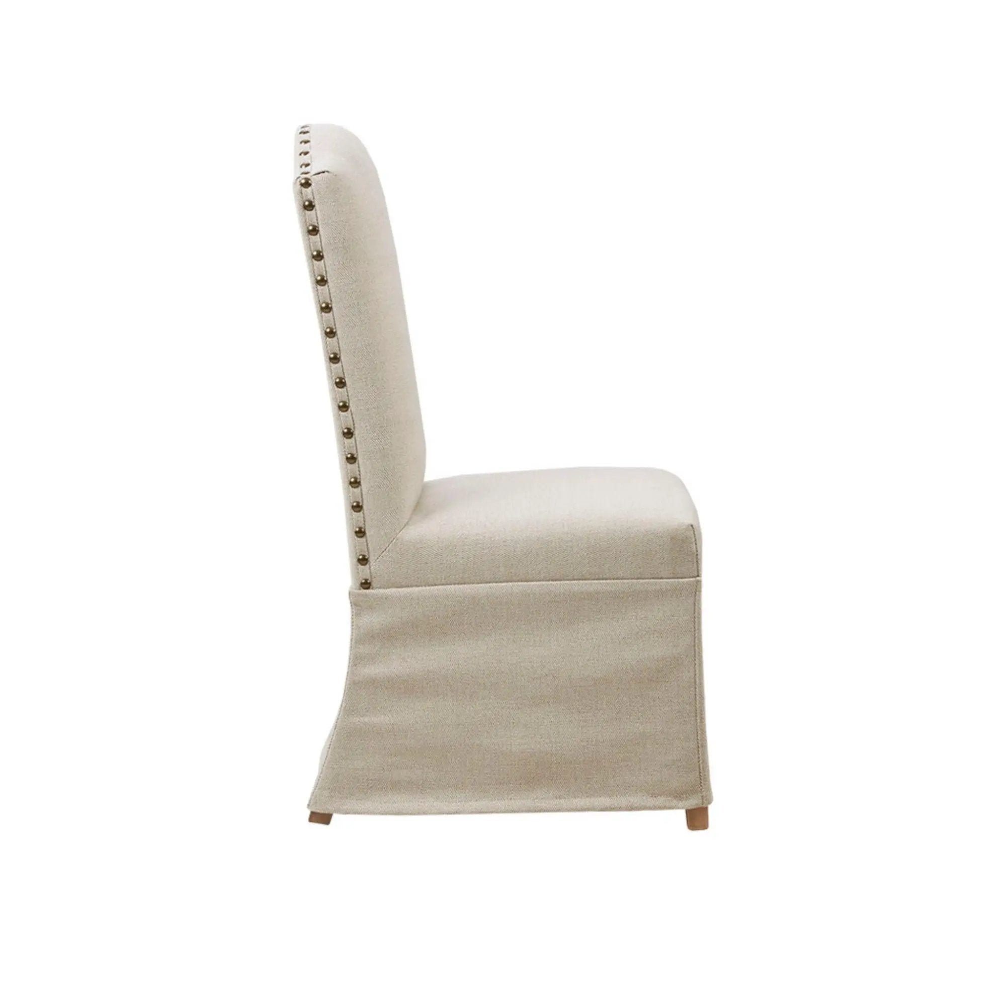 Dining Chair With Skirts (Set of 2) - Beige by Unique Piece Furniture