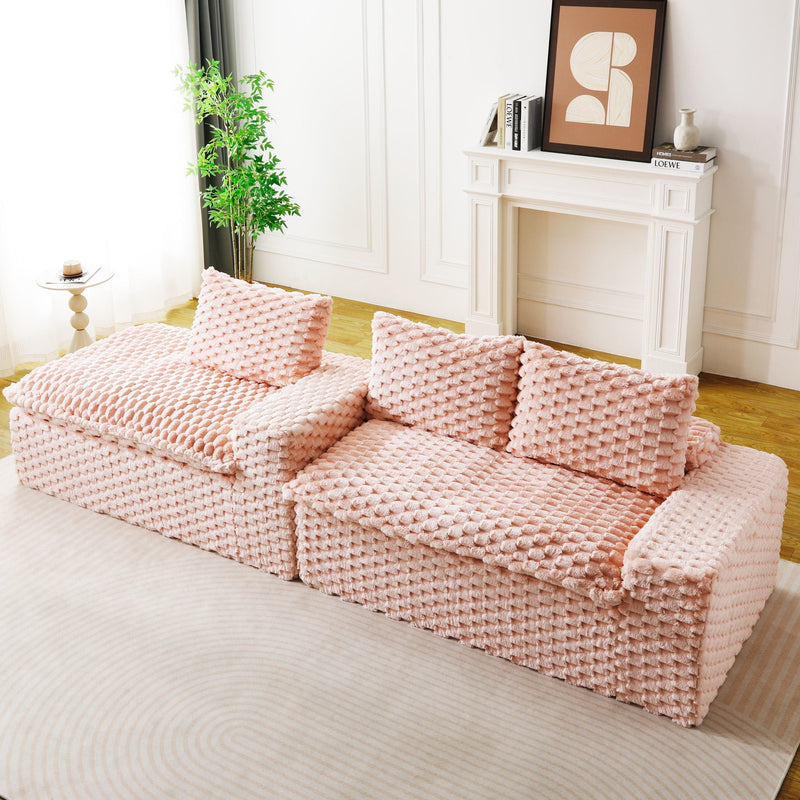 Modular Sofa, Convertible Twin Seat With Chaise Lounge by HouseOfZazla