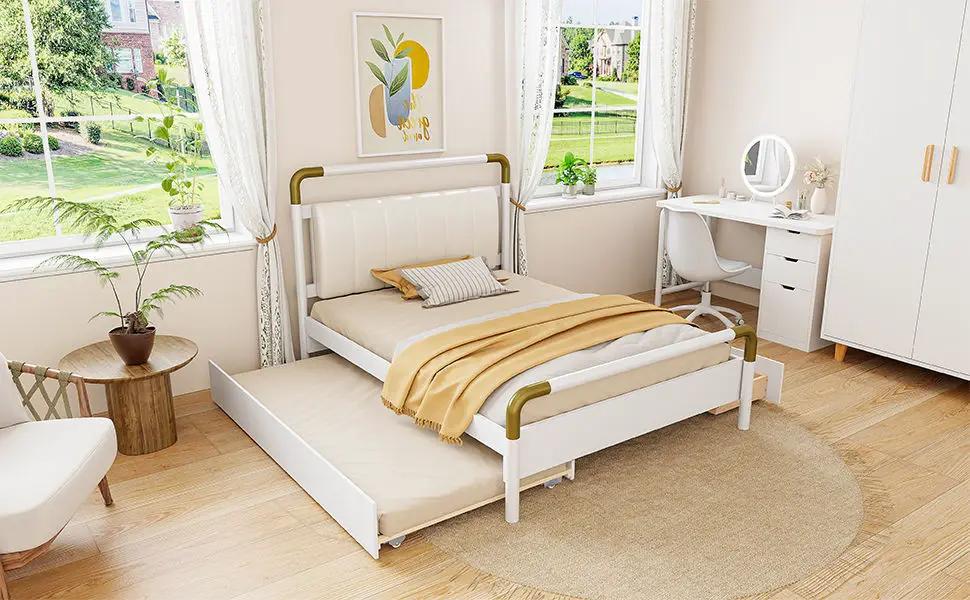 Storage Platform Bed, With 2 Big Drawers, Trundle by HouseOfZazla