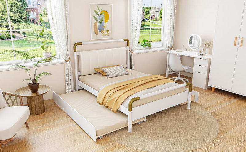 Storage Platform Bed, With 2 Big Drawers, Trundle by HouseOfZazla