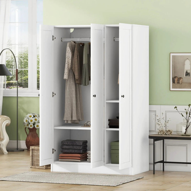 3 Door Shutter Wardrobe With Shelves by HouseOfZazla