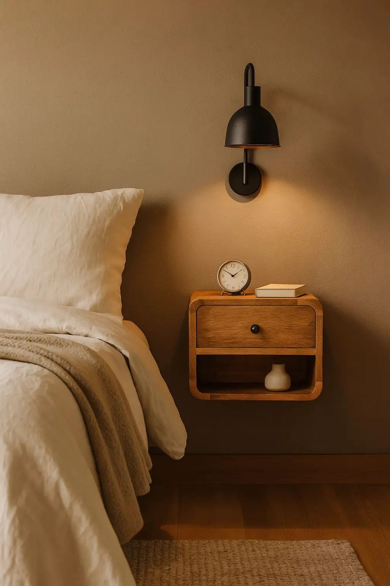 Mini Floating Open Bedside - Oak by Unique Piece Furniture