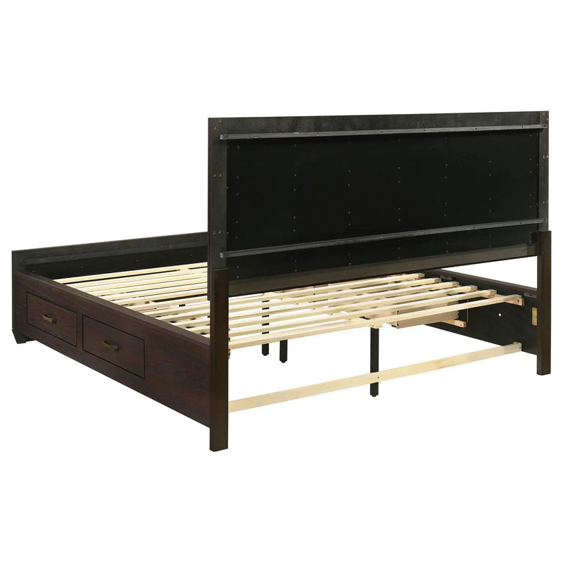 Kauffman 4-piece California King Bedroom Set Dark Cocoa by Unique Piece Furniture