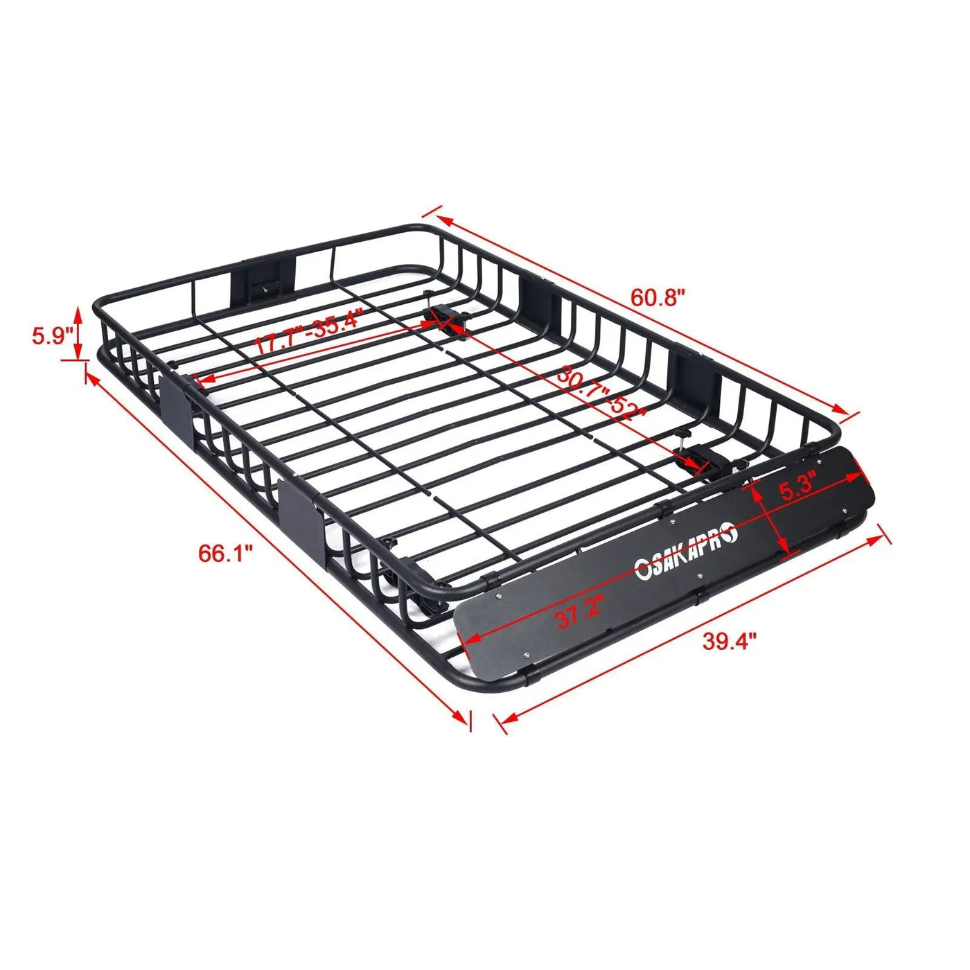 Motoring Rooftop Cargo Carrier Basket Steel Universal Fit Roof Rack by HouseOfZazla