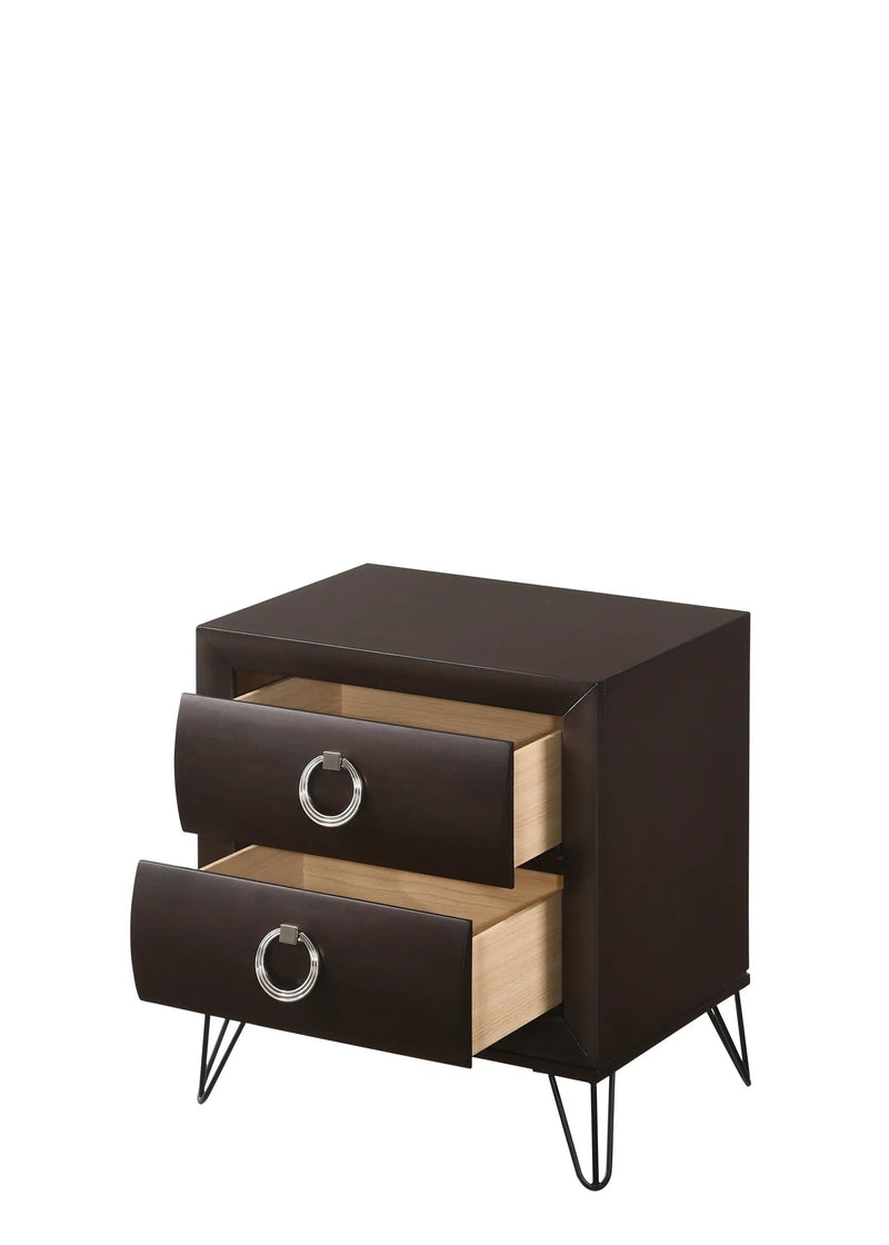 Tablita Dark Merlot Finish Nightstand by HouseOfZazla