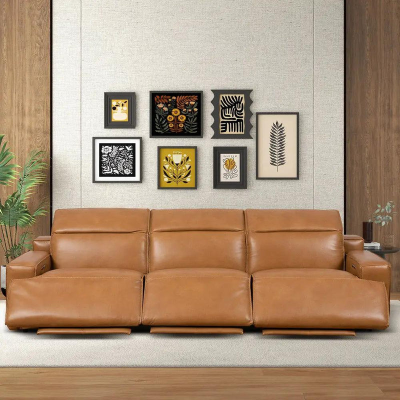 Urbana - Triple Power Recliner Sofa - Tan by Unique Piece Furniture
