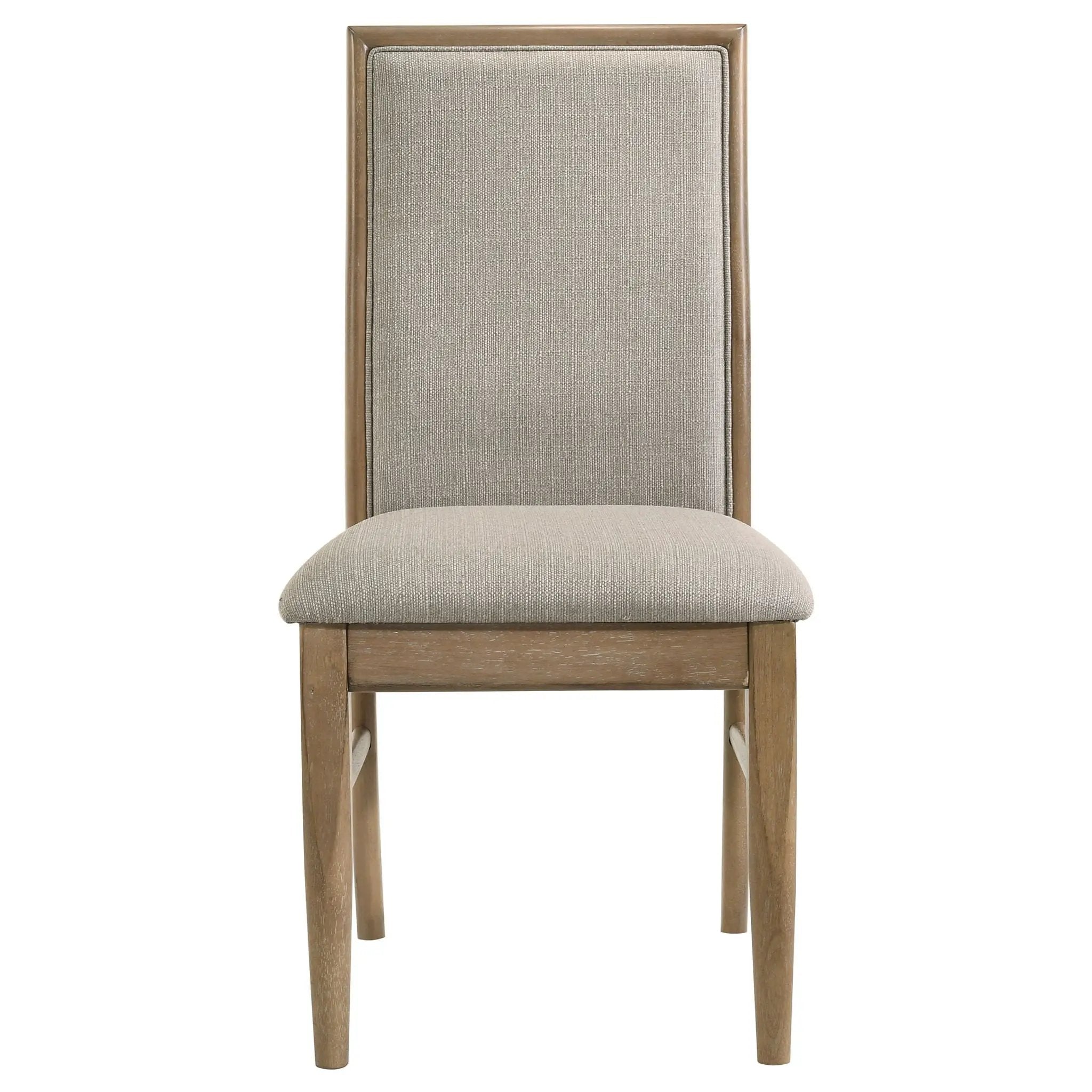 Dreydon - 7 Piece Dining Set With Upholstered Chairs - Light Brown