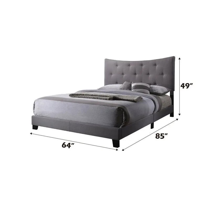 Venacha - Queen Bed - Gray Fabric by Unique Piece Furniture
