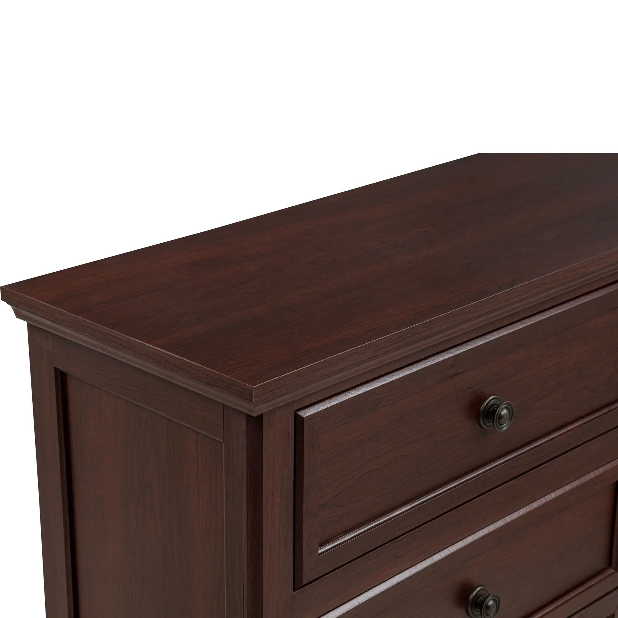 1 Piece Dresser, 6 Drawer Storage, Bedroom Furniture - Brown / Cherry by HouseOfZazla