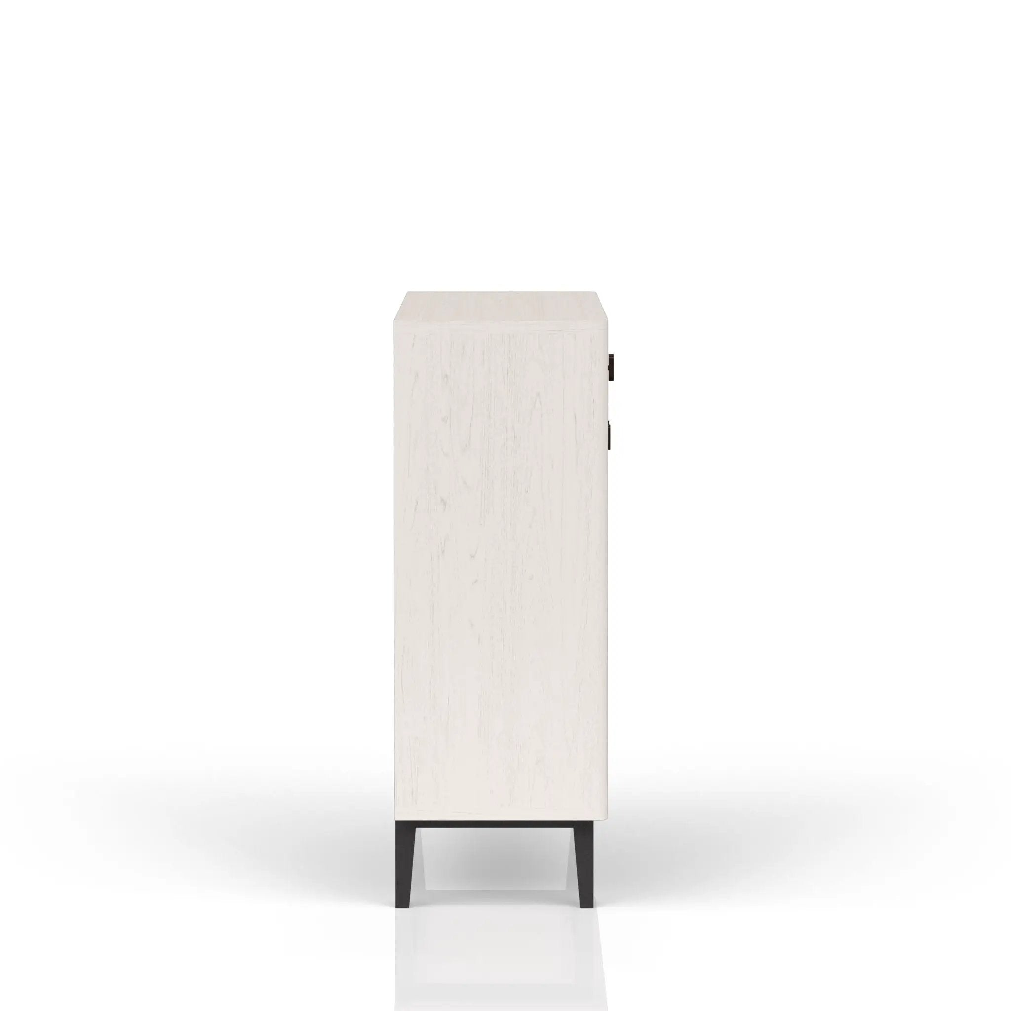 Bar Cabinet With Large Storage - White / Pecan by Unique Piece Furniture