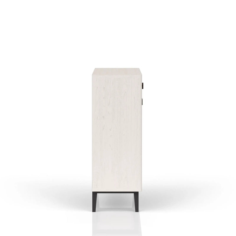 Bar Cabinet With Large Storage - White / Pecan by Unique Piece Furniture