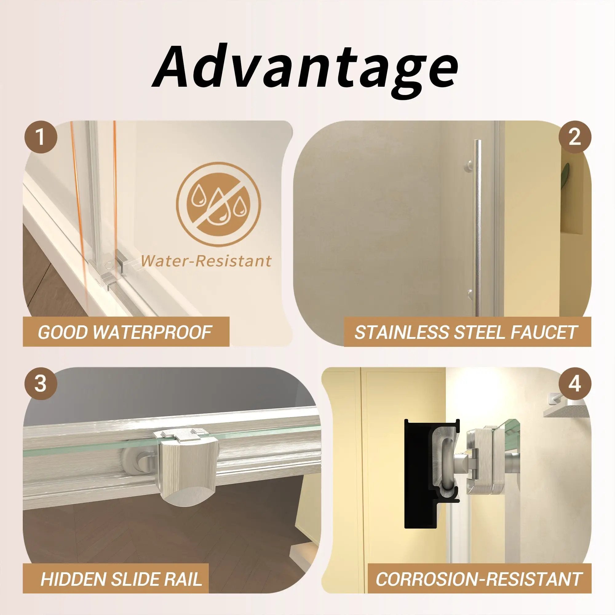 48" Single Sliding Shower Door by HouseOfZazla