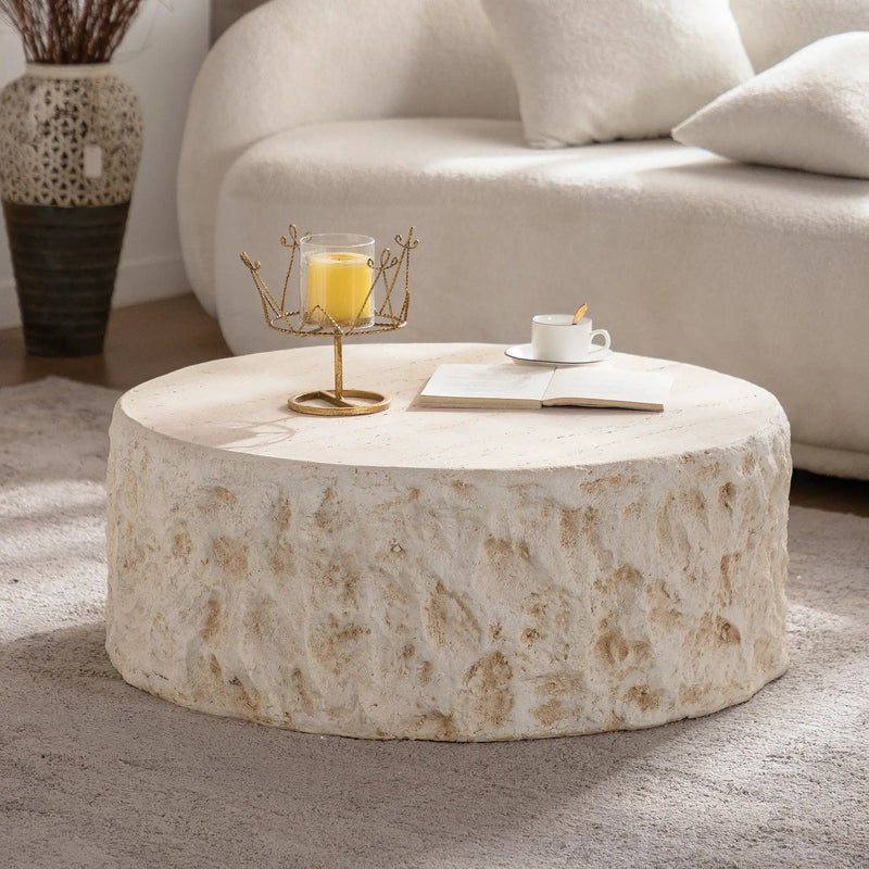 MgO Mid-Century Round Centre Coffee Table by HouseOfZazla