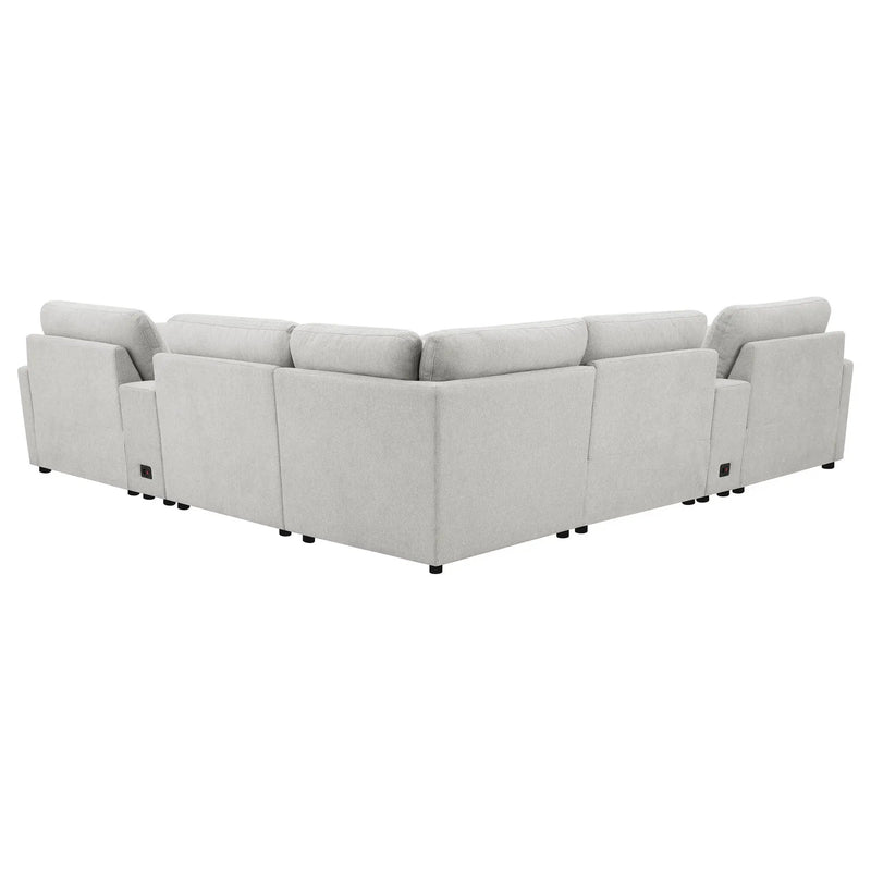 Collins 7-piece Modular Power Reclining Sectional Grey by Unique Piece Furniture