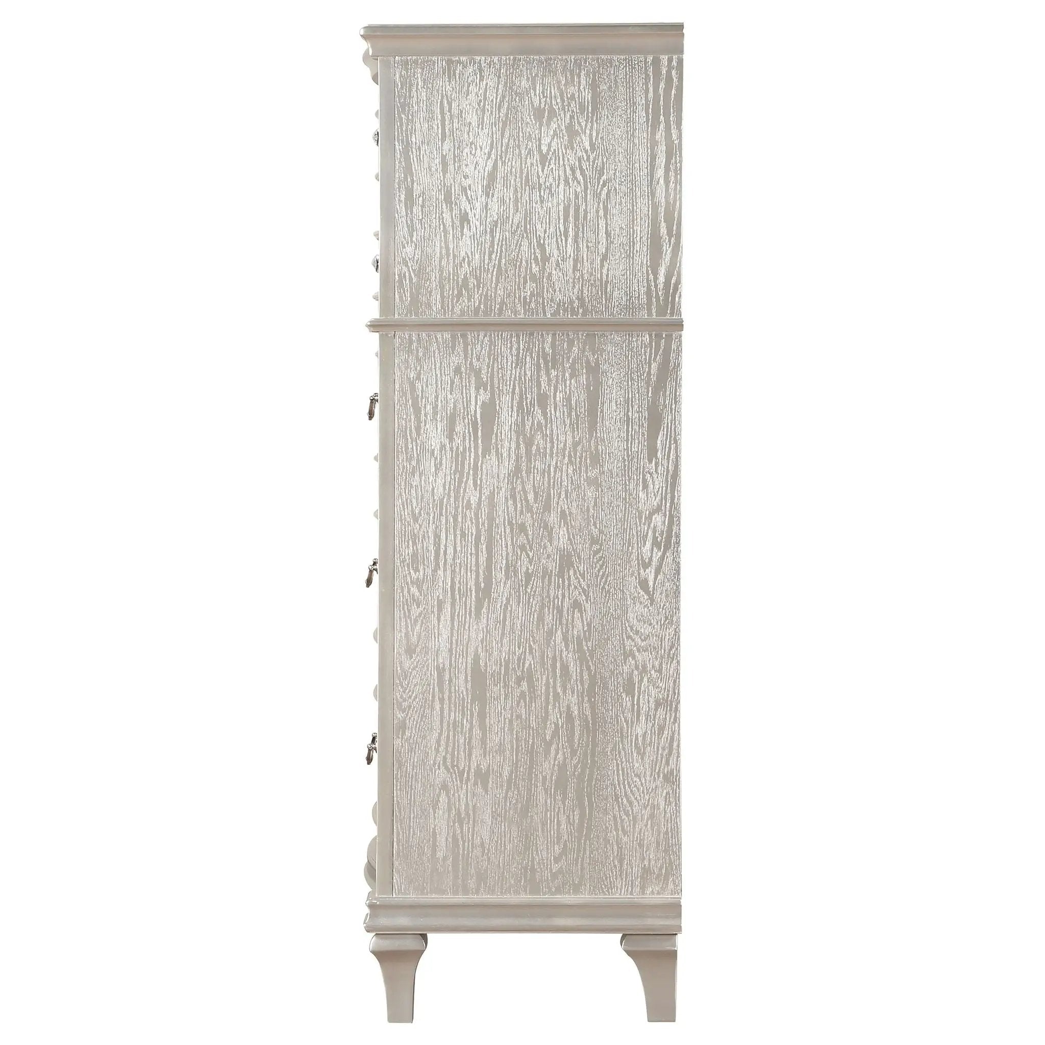 Katerina - 5 Drawer Chest With Hidden Drawer - Oak
