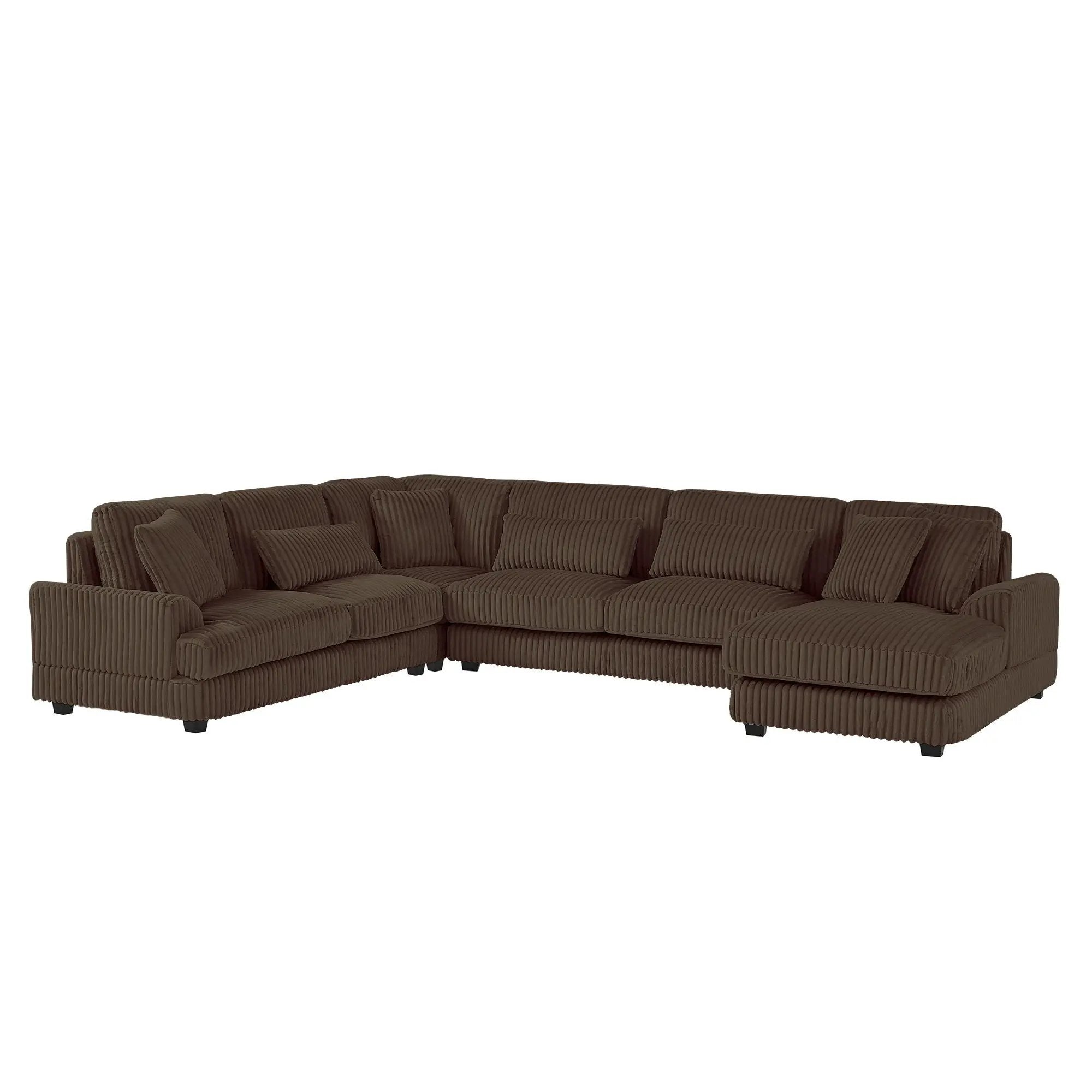 Oversized Sectional Sofa U - Shaped Sofa Couch Modern Sofa Upholstered In Soft With A Chaise Lounge For Living Room by HouseOfZazla