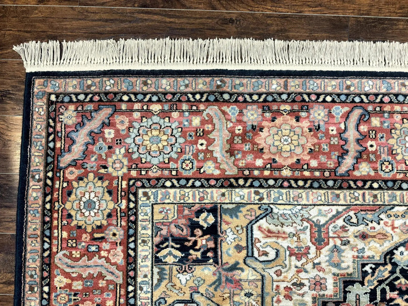 Karastan Navy Heriz #700/701 Rug, 8.8 x 10.6 Karastan Carpet, Wool Pile, Discontinued Vintage Karastan Rug, Original 700 Series, Geometric by Jewel Rugs