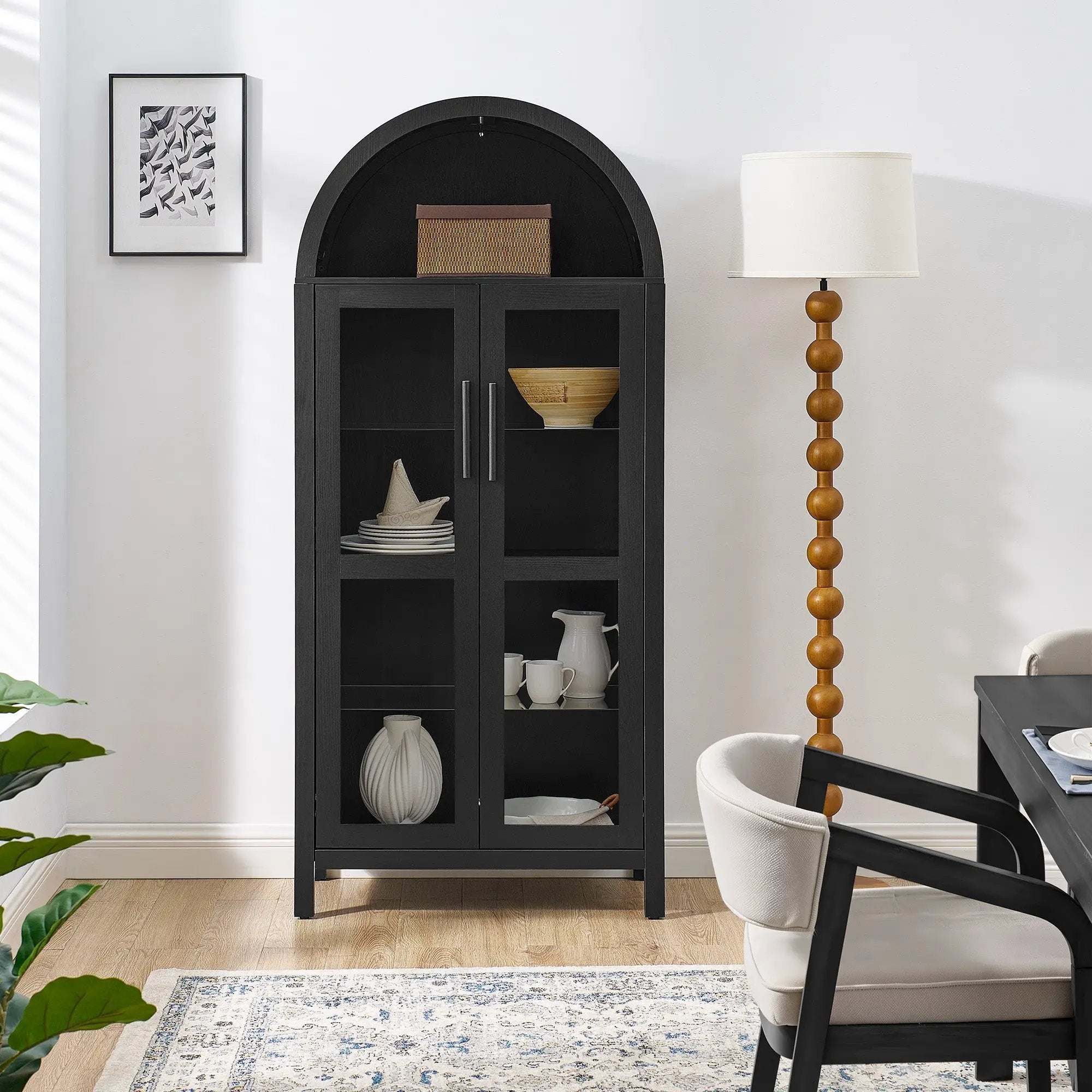 High Arched Storage Cabinet with LED Light by HouseOfZazla