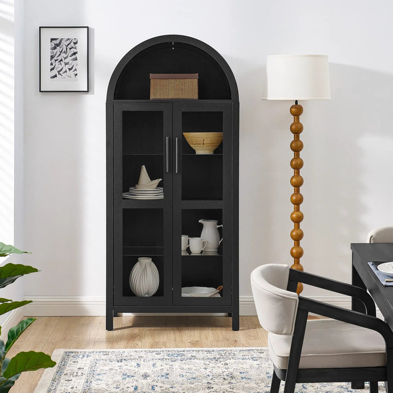 High Arched Storage Cabinet with LED Light by HouseOfZazla