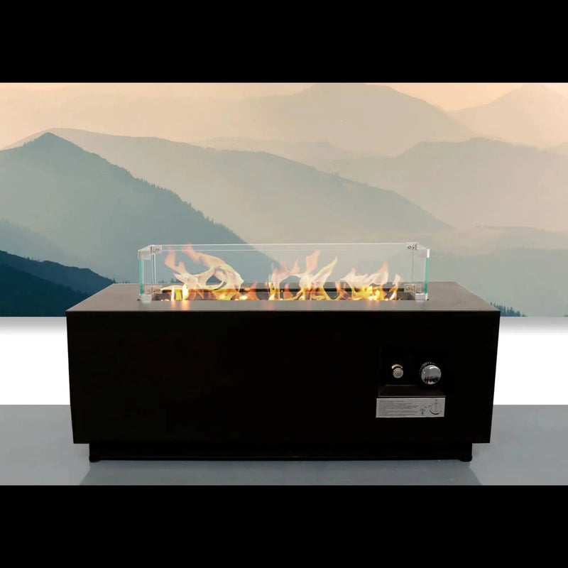 Modern Design Outdoor Fire Pit Table With Cover by Unique Piece Furniture