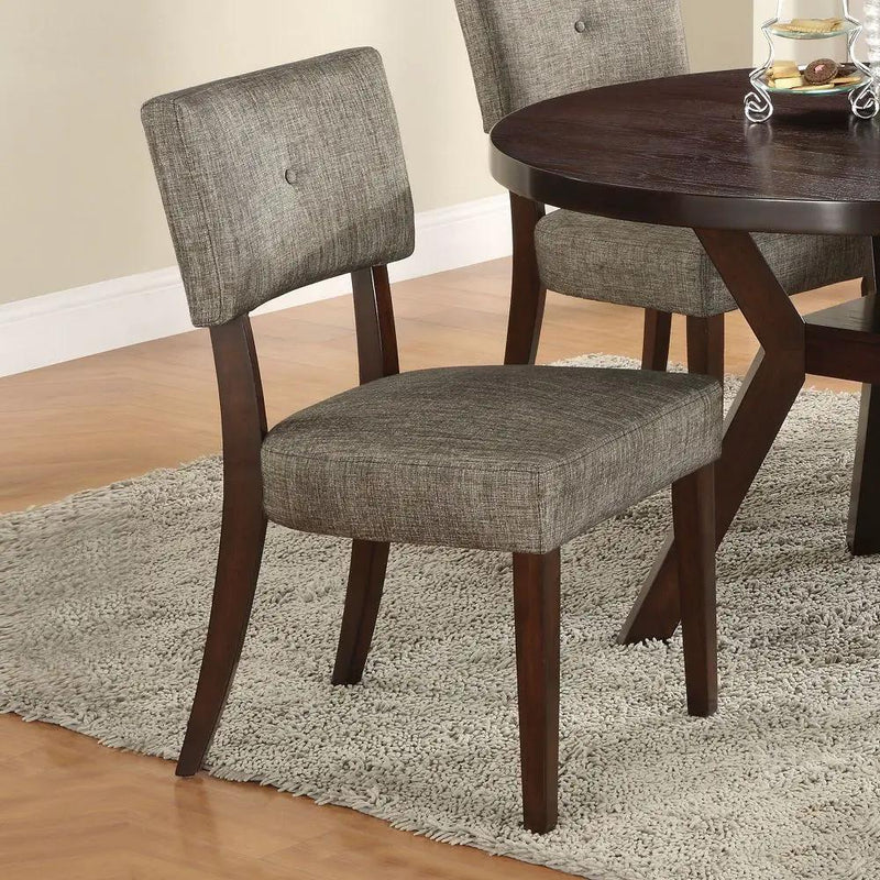 Drake - Side Chair (Set of 2) - Gray Fabric & Espresso by Unique Piece Furniture