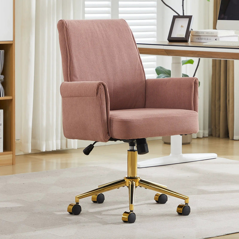 Mid-Back Liftable Office Chair in Light Pink by HouseOfZazla