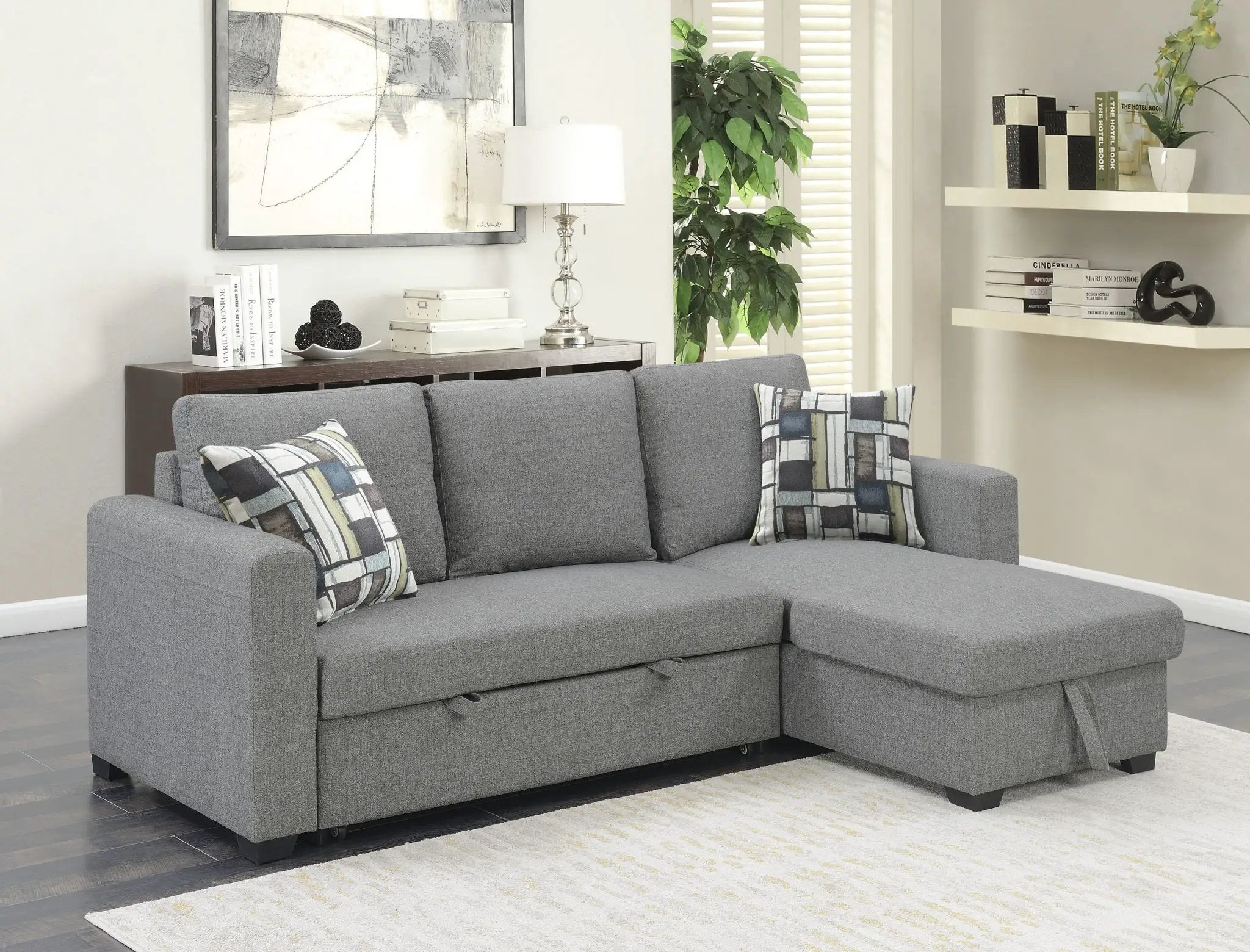 Pensole - Reversible Pop - Up Sleeper Sectional by Unique Piece Furniture